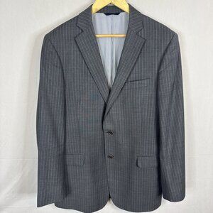 Brooks Brothers Explorer Regent Fit 40R Gray Pinstripe Blazer Jacket